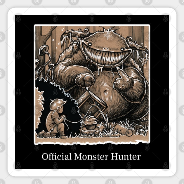 Official Monster Hunter - White Outlined Version Magnet by Nat Ewert Art